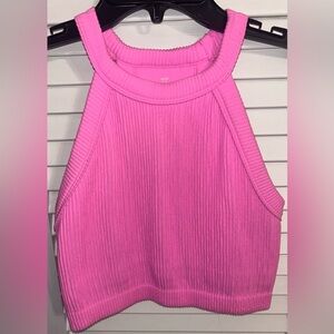 Aerie Hot Pink Ribbed Tank Top